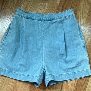 Madewell Blue Jean Shorts with Cut-Off Hem
